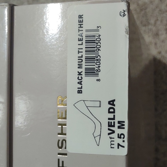 Marc Fisher Velda Pointed Cap Toe Block Heel Pumps Black Snakeskin - Picture 7 of 7